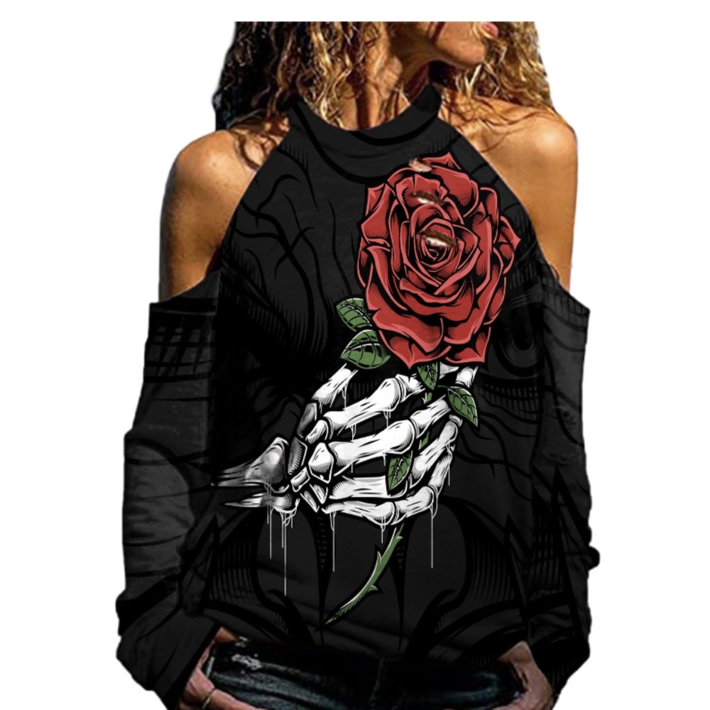 COLD SHOULDER LONG SLEEVE TOP SIZE M